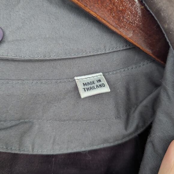 VTG Gray London Fog Removable Lining Overcoat Trench Coat w Leather Collar 40L - Picture 7 of 8